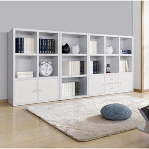 [자르파라]하단 서랍형 책/액자 진열용 3단 책장(800/1200) 오픈 LP 수납장 아파트 슬림 우드