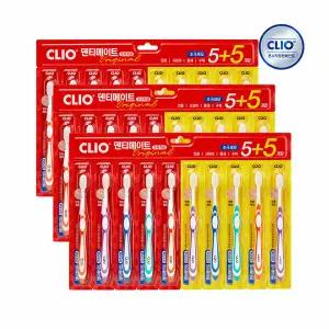 크리오 덴티메이트 오리지널 초극세모 칫솔 5+5입 x3개