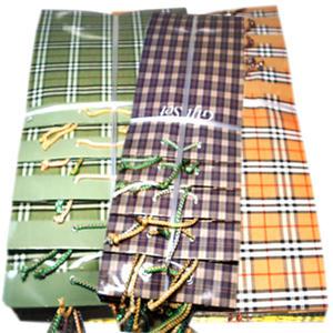 고급종이쇼핑백 50개 체크 무늬 소형중형 선물포장용품 무지 코팅 명품 비닐쇼핑백 취급 종이명품가방봉투