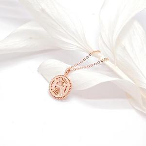 14k H이니셜 서클 목걸이 OPDLN6082