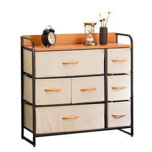 패브릭 3단 7칸 와이드 거실 옷 속옷 서랍장 수납장