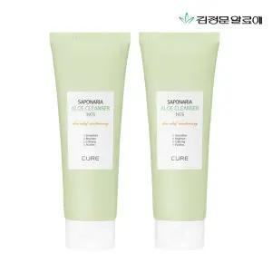 [15+10%] 김정문알로에 큐어 사포나리아 알로에 클렌져 150g 2개