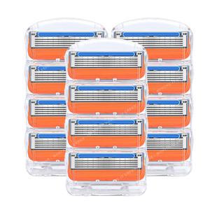 AROK 질레트 호환 5중 면도날 x 3팩(총12개입)/퓨전/프로글라이드/최고급/오렌지