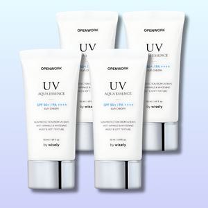 아쿠아 에센스 선크림 50ml 4개 보습 썬크림 워터풀 에센스 타입 백탁없음