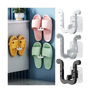 핸셀 욕실 거실 현관 슬리퍼 실내화 욕실화 걸이 꽂이 거치대 무타공 스티커