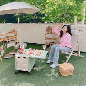 랄라 접이식 카트 식탁 확장형 폴딩 손수레 장바구니캐리어