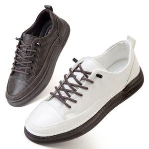 발 편한 가죽 밴딩끈 남자 스니커즈 단화 캐주얼운동화