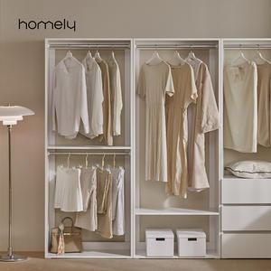 [12월 겨울맞이 5% 핫한특별가] 홈리 심플리 화이트 드레스룸 시스템 헹거 600 긴 옷 행거 옷장 수납 선반