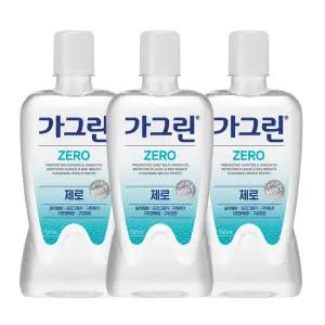 가그린 제로 구강청결제 750ml x 3개+100ml