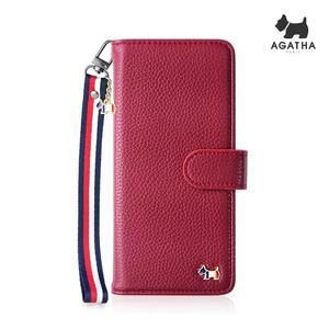 [Mui]갤럭시 S24 울트라 플러스 FE 아가타 베이스 기본 다이어리 지갑형 핸드폰 손목 스트랩 케이스