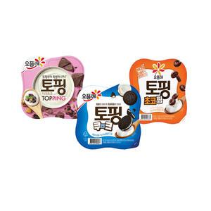 빙그레 요플레 토핑 다크초코4+쿠앤크4+초코링4/총12개입/냉장무배/토핑요거트