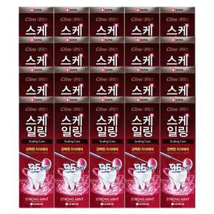 엘지 클링스 스케일링케어 치약 스트롱민트 100g X 20개