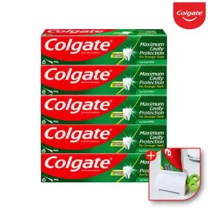 콜게이트 colgate 미국 고불소 잇몸 시린이 충치 불소 쿨민트 치약 100gx5개+치약짜개