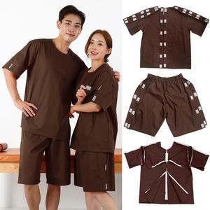 신화가운 지퍼환자복 벨크로 찍찍이 트임환자복 환부개방 기능성환자복 IMS 뜸치료 한의원 환자복 한벌세트