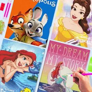 디즈니 캐릭터 보석십자수 캔버스형 DIY 세트