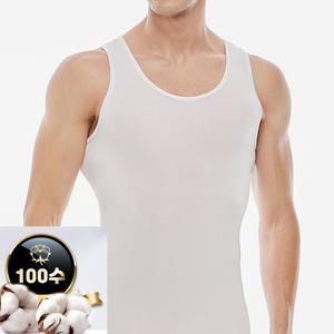 제임스딘 순면100수 남성민소매런닝 남자조끼런닝 JHMRR103