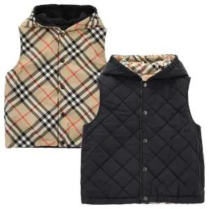 25SS 버버리 키즈 리버시블 체크 패딩 조끼 8100434 B9368-K