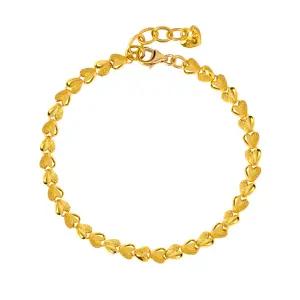 [한국금다이아몬드] 순금 팔찌 24k 여자 금 볼륨 하트 샌딩 디자인 7.5g