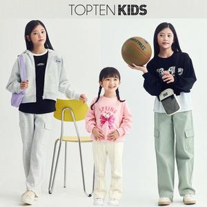 [탑텐키즈](마산점)[끝장세일!]25년 SS 봄신상 여아 와이드 카고 팬츠/플레어 팬츠 /크롭 후드집업 3종 ...