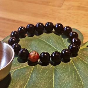 반야심경 흑요석 염주 팔찌(14mm) 패션 불교 용품 남자