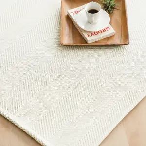 스칸디앤홈 먼지없는 쉐브론 사이잘룩 러그 거실 카페트 크림아이보리 200x450