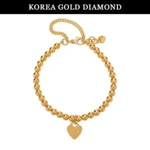 갤러리아 순금 팔찌 24K 여자 금팔찌 원줄 하트참 18.75g