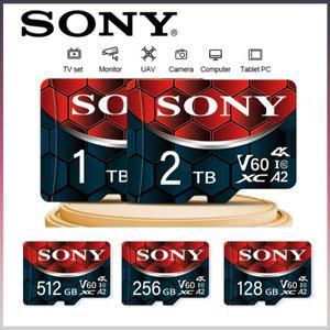 소니 2TB 메모리 카드 클래스 10 V60 TF SD A2 U3 마이크로 전화 컴퓨터 용 고속