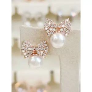 세이브존03 왕리본진주은침귀걸이 2color SSS1357 (11772280)