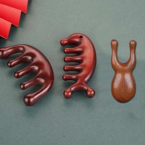 2개세트 제이케이 만능 원목 괄사 머리 얼굴 전신 경락 나무 안마 마사지기 지압봉 지압기