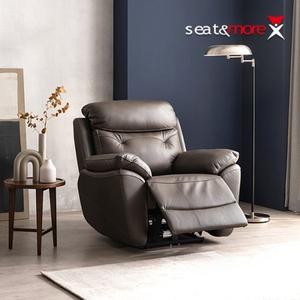 [시트앤모어][SK최저가]해밀턴 전동 1인 천연소가죽 리클라이너소파