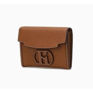 [NS홈쇼핑][헤지스ACC][H20] HIHO4E540W2 브라운 H패치 소가죽 플랩 카드지갑[35177934]