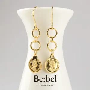 순금귀걸이 3.75g 24k 코인 비벨 한돈 1돈
