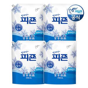 피죤 섬유유연제 블루비앙카 2100ml 리필 x 4개