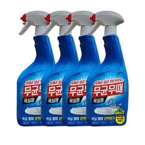 피죤 무균무때 욕실용 750ml 4개 물때 찌든때 제거