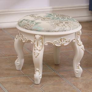 엔틱 클래식 낮은 간이 화장대스툴 화장대 빈티지 네일 사각