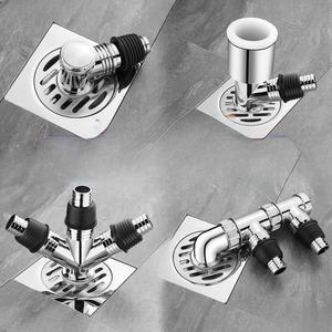 세탁기배수구트랩 2구 건조기 연결 세면대 정수지 바닥이음 배수관 하수관 연결구 봉수