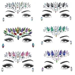 페스티벌 공연 축제 파티 얼굴 장식용 셀프 메이크업 큐빅 스티커