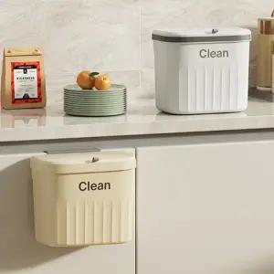 걸이형쓰레기통 주방 화장실 싱크대 슬라이딩 무타공 걸이식 휴지통 음식물 짬통 쓰레기통