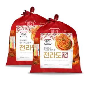 종가집 전라도식 포기김치 10.4kg  종갓집 전라도식 배추김치 홈쇼핑구성 (5.2kg X 2)