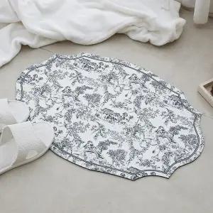 (타원형) 바이빔 소프트 규조토 발매트 (40x60cm)