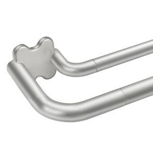 앤티크 실버 랩 어라운드 더블 커튼 로드 세트, 윈도우용 USFOOK 암막 다울 66~120인치, 6/8인치 룸 다크닝 32~115인치, 장식용 드레이퍼