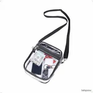 여름 시원한 투명 PVC 미니 크로스백 데일리 폰백 비치 여행 숄더백