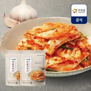 [내일도착] 아워홈 마늘 가득 김치 400g x 2개