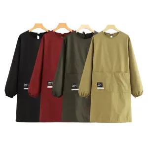 살림마녀 긴팔 방수 앞치마 입는 애견미용 앞치마