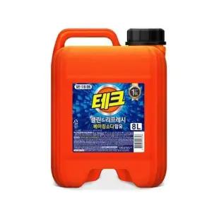 테크 액체세제 클린앤리프레시 대용량 8L 드럼일반겸용
