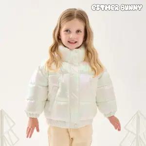 [에스더버니리틀] 스윗밀키홀로그램패딩점퍼
