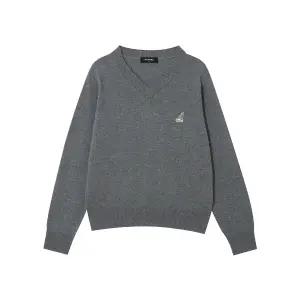 [롯데백화점]캉골 우먼스 브이넥 풀오버 1911 멜란지그레이