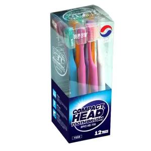 바른생활 얇은헤드 초극세모 칫솔 12입