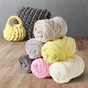 벨벳 자이언트얀 루피망고실 쟈이언트얀가방 털실 핑거니팅 DIY쇼핑몰담요모자 핑거