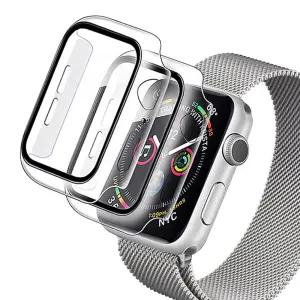 꼰대마켓 애플워치 SE3 40mm 44mm 강화유리 클리어 풀커버 액정보호 케이스